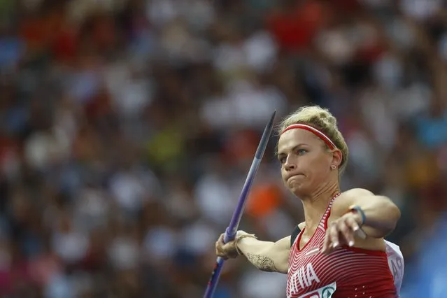 Madara Palameika of Latvia competes in the Women's Javelin Throw Final during day four of the 24th European Athletics Championships at Olympiastadion on August 10, 2018 in Berlin, Germany. This event forms part of the first multi-sport European Championships. (Photo by Kai Pfaffenbach/Reuters)