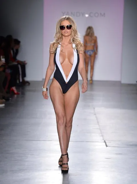 A model walks the runway at the Yandy Swim Show during February 2017 New York Fashion Week at Pier 59 on February 14, 2017 in New York City. (Photo by Noam Galai/Getty Images)