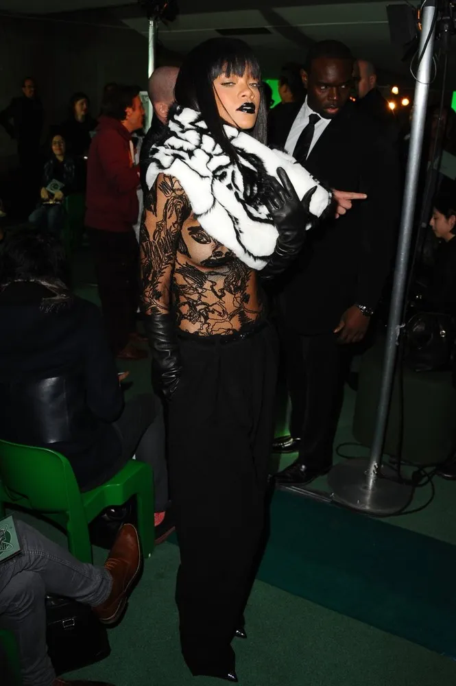 Rihanna’s Selection of Risque Outfits at Paris Fashion Week 2014