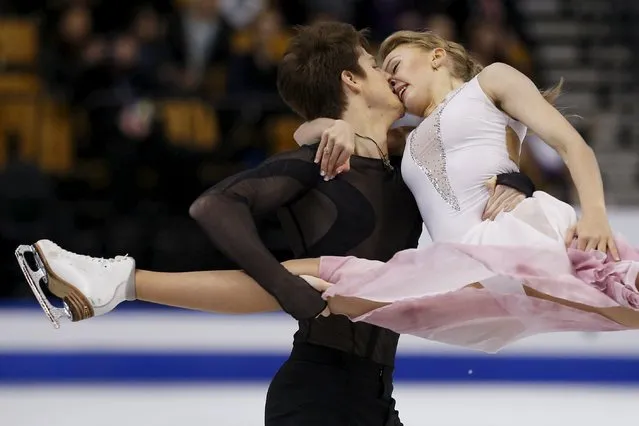 Figure Skating, ISU World Figure Skating Championships, Ice Dance Free Dance, Boston, Massachusetts, United States on March 31, 2016: Alexandra Stepanova and Ivan Bukin of Russia compete. (Photo by Brian Snyder/Reuters)