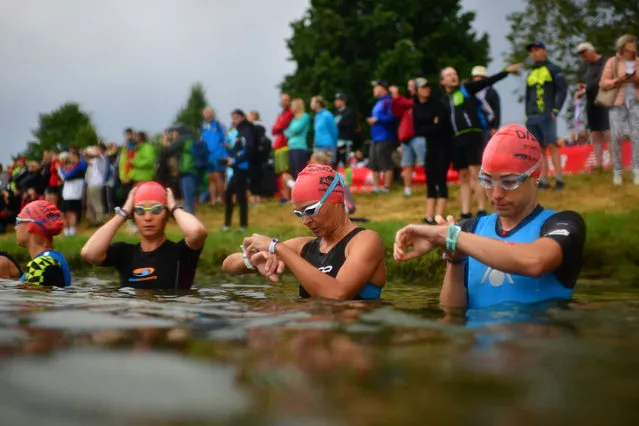Athletes compete in the swim leg in the DATEV Challenge Roth 2019 on July 7, 2019 in Roth, Germany. (Photo by Alexander Koerner/Getty Images for Challenge Roth)