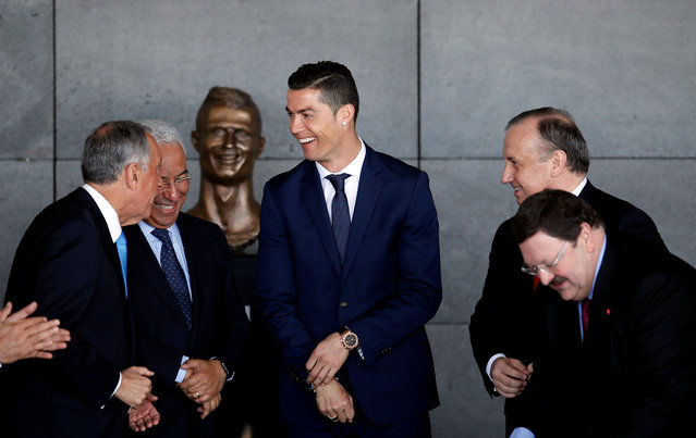 Real Madrid forward Cristiano Ronaldo attends the ceremony to rename Funchal airport as Cristiano Ronaldo Airport in Funchal, Portugal March 29, 2017. (Photo by Rafael Marchante/Reuters)