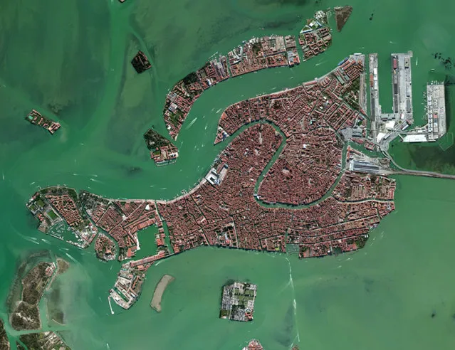 Venice, Italy. (Photo by Digital Globe/Caters News)