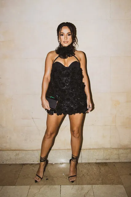 American singer Becky G is seen on September 12, 2022 in New York City. (Photo by Leandro Justen)