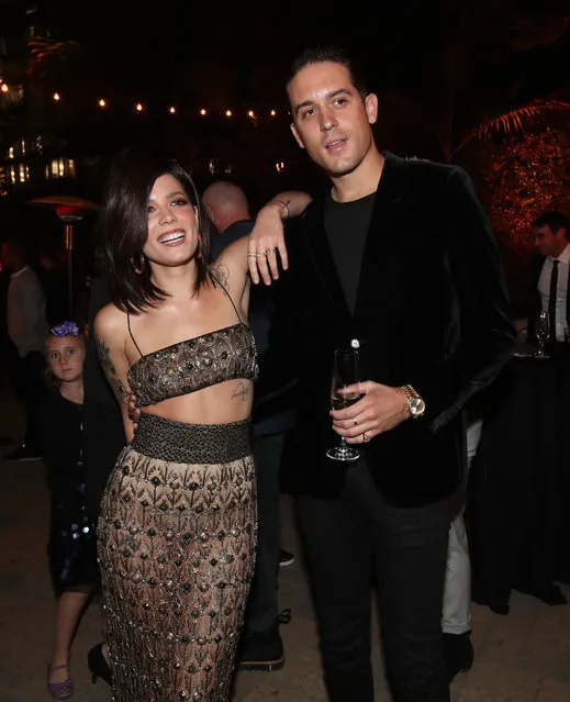 Halsey (L) and G-Eazy attend Spotify's Inaugural Secret Genius Awards hosted by Lizzo at Vibiana on November 1, 2017 in Los Angeles, California. (Photo by Christopher Polk/Getty Images for Spotify)