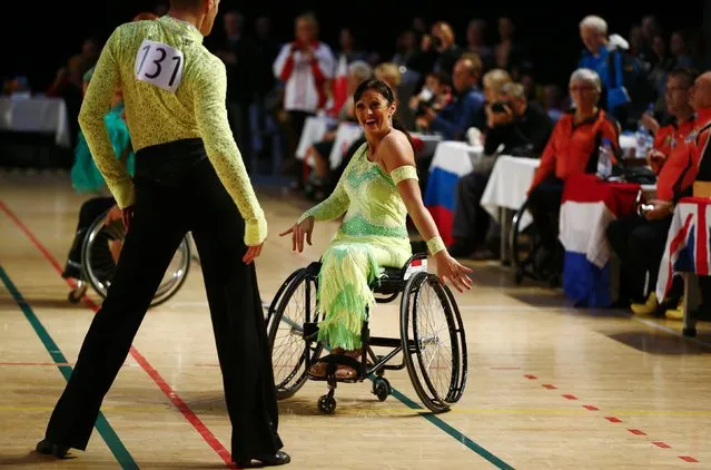 Peter Schaur and Sanja Vukasinovic of Austria dance as they compete during IPC Wheelchair Dance Sport European Championships in Lomianki near Warsaw, November 9, 2014. (Photo by Kacper Pempel/Reuters)