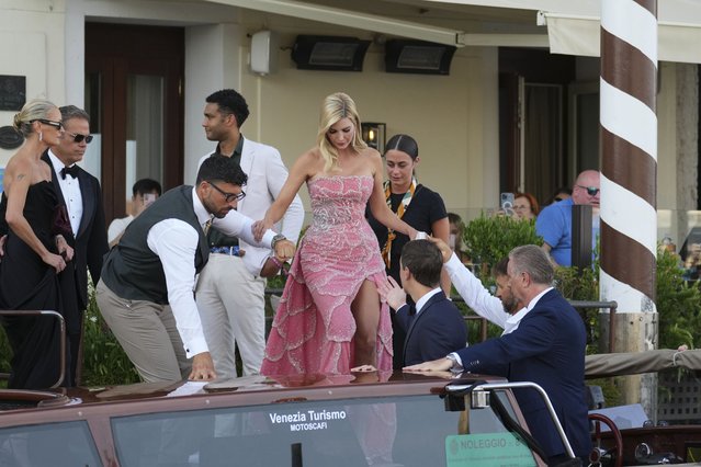 Ivanka Trump leaves a hotel ahead of the anticipated wedding celebrations of Jeff Bezos and Lauren Sanchez, in Venice, Italy, Friday, June 27, 2025. (Photo by Antonio Calanni/AP Photo)
