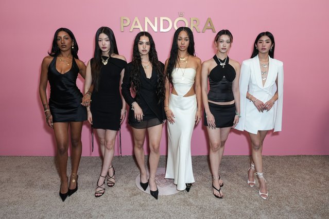 (L-R) Lara Raj, Yoonchae Jung, Daniela Avanzini, Manon Bannerman, Megan Skiendiel and Sophia Laforteza of Katseye attend Pandora's Talisman Collection Launch on September 08, 2025 in New York City. (Photo by John Nacion/Getty Images)