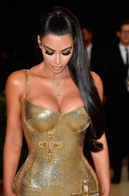 Kim Kardashian West attends the Heavenly Bodies: Fashion & The Catholic Imagination Costume Institute Gala at The Metropolitan Museum of Art on May 7, 2018 in New York City. (Photo by Frazer Harrison/FilmMagic)