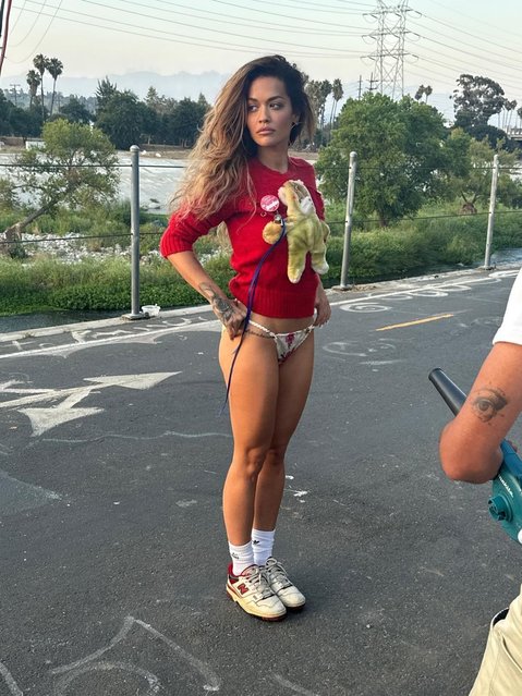 British singer-songwriter Rita Ora doesn’t have time for pants at a recent photo shoot for Re-Edition magazine in LA on November 10, 2025. (Photo by ritaora/Instagram)