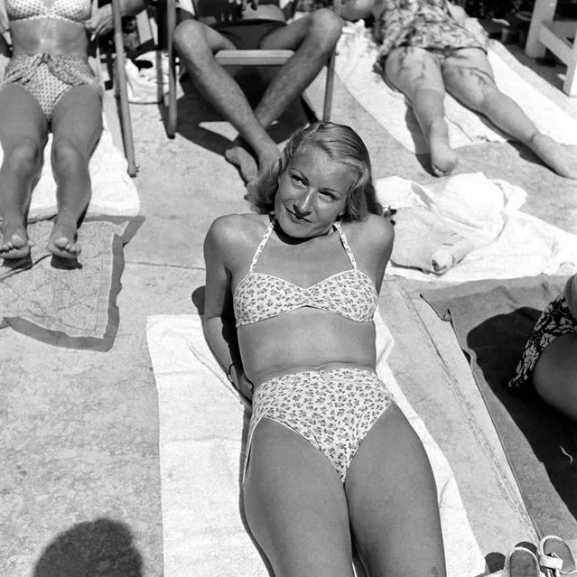 Sunbathing in France, 1945. (Photo by Ralph Morse/Time & Life Pictures/Getty Images)