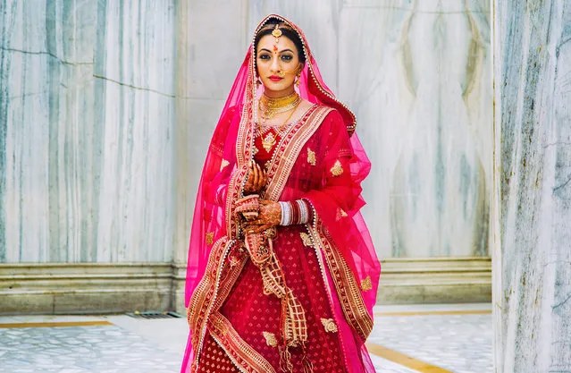 Portrait of a woman in a traditional indian wedding outfit. (Photo by Pixilated Planet/Rex Features/Shutterstock)