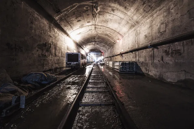 Unnamed subway track in New York City. (Photo by Dark Cyanide/Caters News)