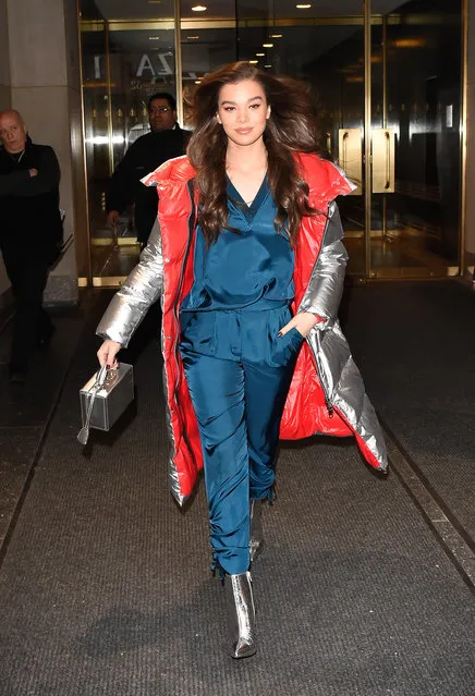 Actress Hailee Steinfeld seen outside “Today Show” on December 18, 2018 in New York City. (Photo by Raymond Hall/GC Images)