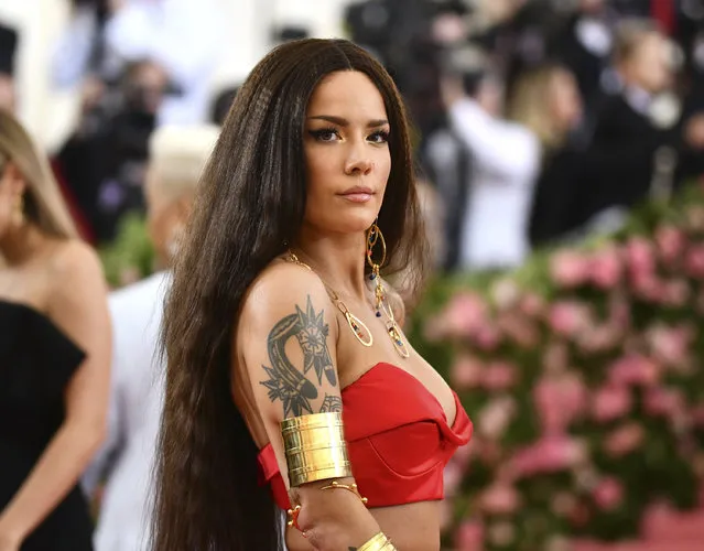 Halsey attends The Metropolitan Museum of Art's Costume Institute benefit gala celebrating the opening of the “Camp: Notes on Fashion” exhibition on Monday, May 6, 2019, in New York. (Photo by Charles Sykes/Invision/AP Photo)