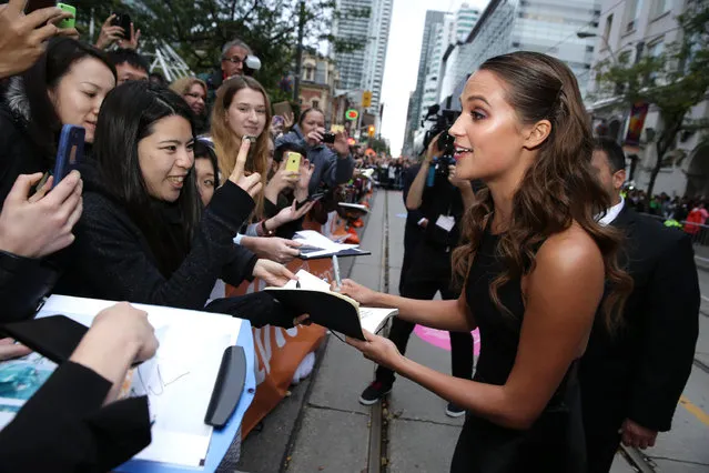 Alicia Vikander at the Focus Features “The Danish Girl” Premiere at 2015 Toronto International Film Festival on Saturday, September 12, 2015, in Toronto, Canada. (Photo by Eric Charbonneau/Invision for Focus Features/AP Images)