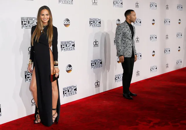 Musician John Legend and model Chrissy Teigen arrive at the 2016 American Music Awards in Los Angeles, California, U.S., November 20, 2016. (Photo by Danny Moloshok/Reuters)