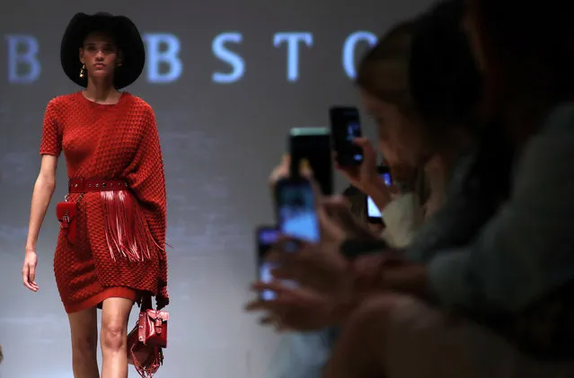 A model presents a creation from the Bobstore collection during the Sao Paulo Fashion Week, Brazil October 24, 2018. (Photo by Paulo Whitaker/Reuters)