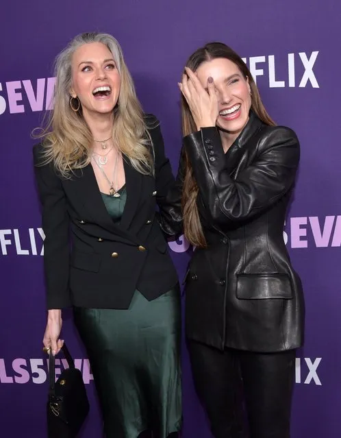 American actresses Hilarie Burton and Sophia Bush attend the Netflix “Girls5eva” season premiere at Paris Theater on March 07, 2024 in New York City. (Photo by Stephen Lovekin/EPA/EFE/Rex Features/Shutterstock)