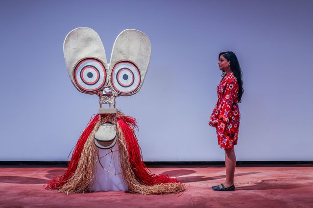 A piece of sculpture on display at the Hayward Gallery in London on June 17, 2024 as part of a mid-career survey by the New York-based, Bahamian artist Tavares Strachan, which is on at the South Bank until September 1. (Photo by Paul Quezada-Neiman/Alamy Live News)