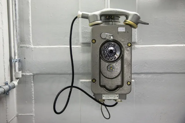 An explosion-proof telephone is seen inside the decommissioned Unit Six of the Greifswald nuclear power station outside Lubmin August 5, 2014. (Photo by Thomas Peter/Reuters)