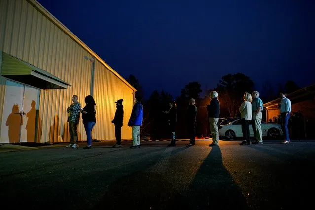 Local residents wait in line to cast their ballots during the midterm runoff elections at Central Baptist Church in Columbus, Georgia, U.S., December 6, 2022. (Photo by Cheney Orr/Reuters)