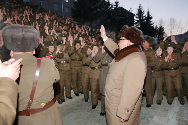 North Korean leader Kim Jong Un inspects the Headquarters of Large Combined Unit 380 of the KPA in this undated photo released by North Korea's Korean Central News Agency (KCNA) in Pyongyang on November 25, 2016. (Photo by Reuters/KCNA)