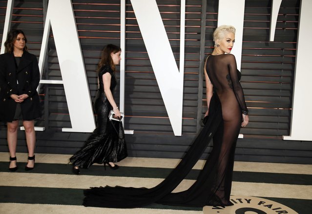 Singer Rita Ora arrives at the 2015 Vanity Fair Oscar Party in Beverly Hills, California February 22, 2015. (Photo by Danny Moloshok/Reuters)