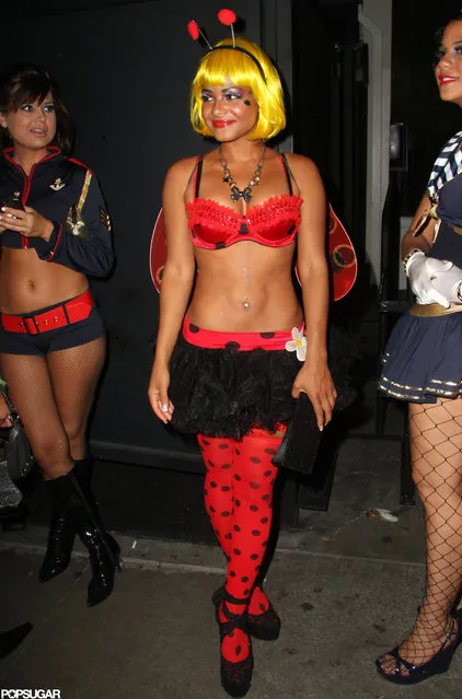 Christina Milian joins a host of celebrities at the STK Pur Halloween party in West Hollywood on Friday, October 31 2008. (Photo by Greg Tidwell/PacificCoastNews)