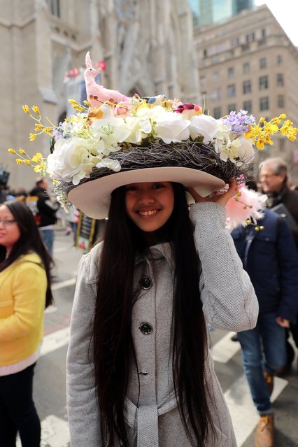 People in costume attend the 2016 New York City Easter Parade on March 27, 2016 in New York City. (Photo by Neilson Barnard/Getty Images)