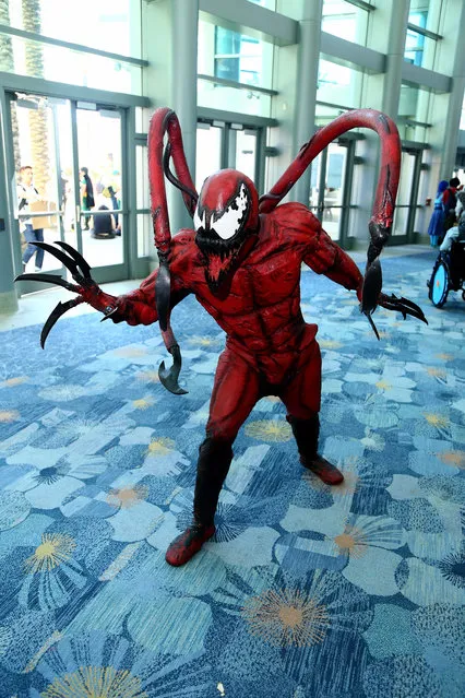 A Carnage cosplayer attends Day 3 of WonderCon 2017 at Anaheim Convention Center on April 2, 2017 in Anaheim, California. (Photo by Justin Baker/FilmMagic)
