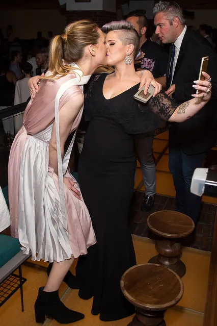 Model Andreja Pejic (L) and Kelly Osbourne attend the 4th Annual Solstice Presented By amfAR's generationCURE at Hudson Hotel on June 23, 2015 in New York City. (Photo by Michael Stewart/WireImage)