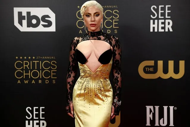 Lady Gaga attends the 27th annual Critics Choice Awards at the Savoy Hotel in London, Britain on March 13, 2022. (Photo by Henry Nicholls/Reuters)