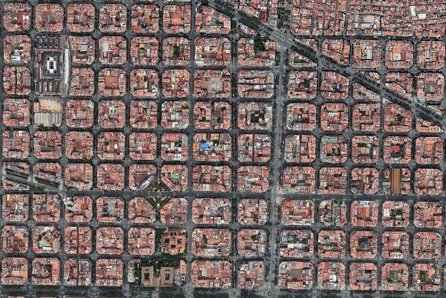 Eixample District – Barcelona, Spain. (Photo by Digital Globe/Caters News)