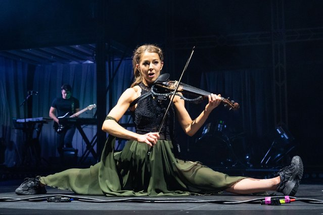 American violinist Lindsey Stirling performs at Royal Albert Hall on October 31, 2024 in London, England. (Photo by Lorne Thomson/Redferns)