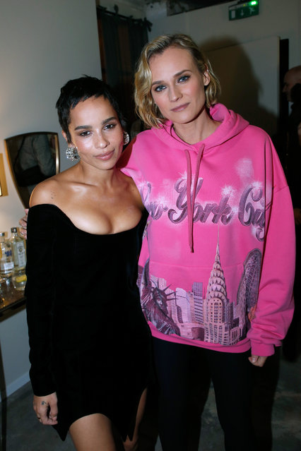 (L-R) YSL Beauty Makeup Ambassadress, Zoe Kravitz and actress Diane Kruger attend the “YSL Beauty Hotel” event during Paris Fashion Week Menswear Fall/Winter 2018-2019 on January 17, 2018 in Paris, France. (Photo by Bertrand Rindoff Petroff/Getty Imagesfor YSL Beaute)