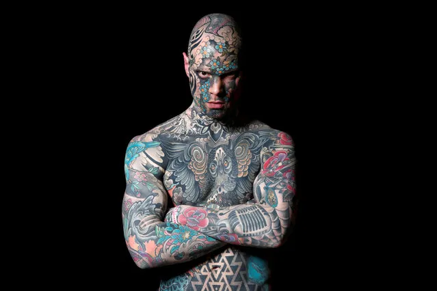 Sylvain, a school teacher and model from France poses for a photograph during “Le Mondial du Tatouage”, a tattoo convention in Paris, France, March 9, 2018. (Photo by Benoit Tessier/Reuters)