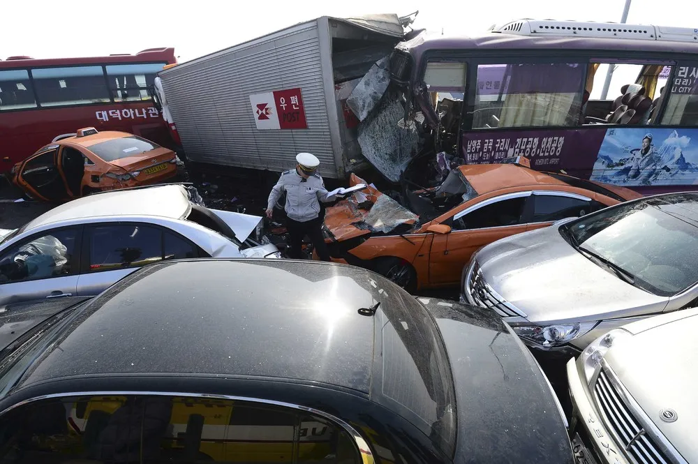 100-Car Pileup in South Korea