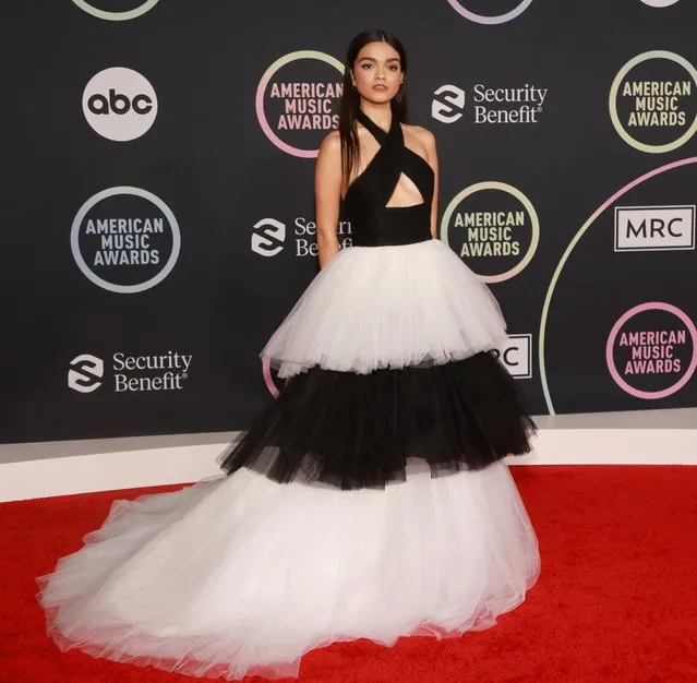 American actress Rachel Zegler arrives at the 2021 American Music Awards at the Microsoft Theater in Los Angeles, California, U.S., November 21, 2021. (Photo by Aude Guerrucci/Reuters)