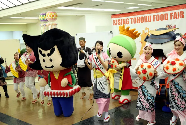 Aomori Nebuta Dance performs at the Rising Tohoku Food Fair at Mitsuwa Marketplace in Torrance, Calif. on August 20, 2015. (Photo by Matt Sayles/Invision for Rising Tohoku Food Fair/AP Images)