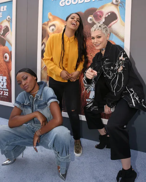 Keke Palmer, Lilly Singh and Jessie J attend a screening for Ice Age: Collision Course at Zanuck Theater at 20th Century Fox Lot on July 16, 2016 in Los Angeles, California. (Photo by Todd Williamson/Getty Images)