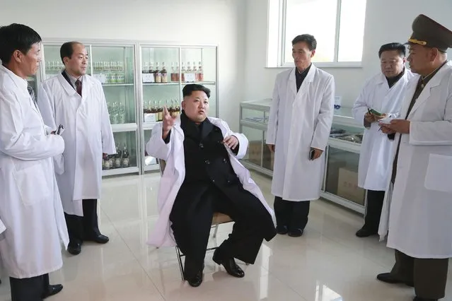 North Korean leader Kim Jong Un inspects the Korean People's Army's (KPA) February 20 Factory, which produces foodstuff, in this undated photo released by North Korea's Korean Central News Agency (KCNA) in Pyongyang on November 15, 2014. (Photo by Reuters/KCNA)