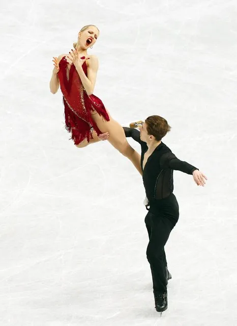 Finland’s Juulia Turkkila and Matthias Versluis perform at the World Figure Skating Championships in Saitama, Japan on March 24, 2023. (Photo by Issei Kato/Reuters)