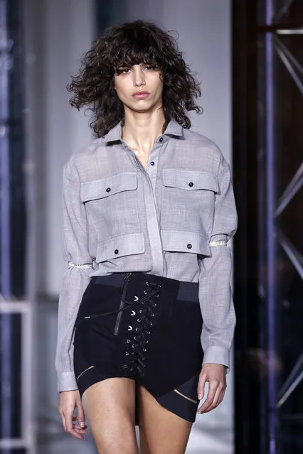 A model presents a creation by designer Anthony Vaccarello during his Fall/Winter 2016/2017 women's ready-to-wear collection show in Paris, France, March 1, 2016. (Photo by Benoit Tessier/Reuters)