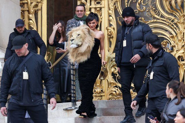 American media personality and socialite Kylie Jenner attends the Schiaparelli Haute Couture Spring Summer 2023 show as part of Paris Fashion Week n January 23, 2023 in Paris, France. (Photo by Pierre Suu/Getty Images)