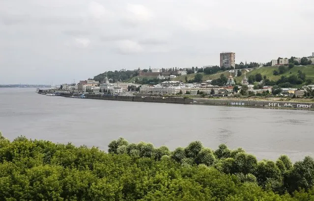 A general view of the town of Nizhny Novgorod at the junction of Oka and Volga rivers, Russia, July 10, 2015. (Photo by Maxim Shemetov/Reuters)