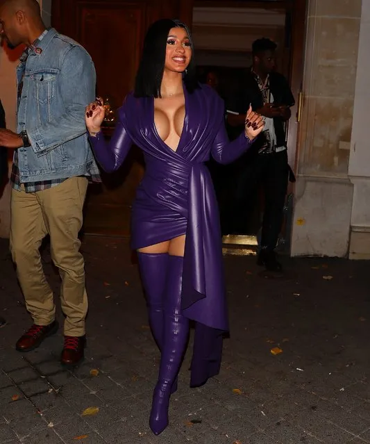 Rapper Cardi B is seen in Paris, France on September 30, 2019 at Paris Fashion Week. (Photo by Splash News and Pictures)