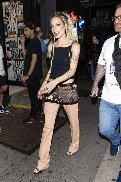American singer Ashley Nicolette Frangipane, known professionally as Halsey is seen in SoHo on June 09, 2022 in New York City. (Photo by Gotham/GC Images)