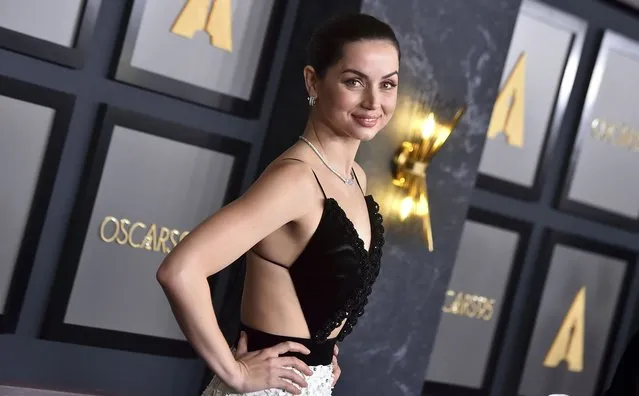 Cuban-Spanish actress Ana de Armas arrives at the Governors Awards on Saturday, November 19, 2022, at Fairmont Century Plaza in Los Angeles. (Photo by Jordan Strauss/Invision/AP Photo)