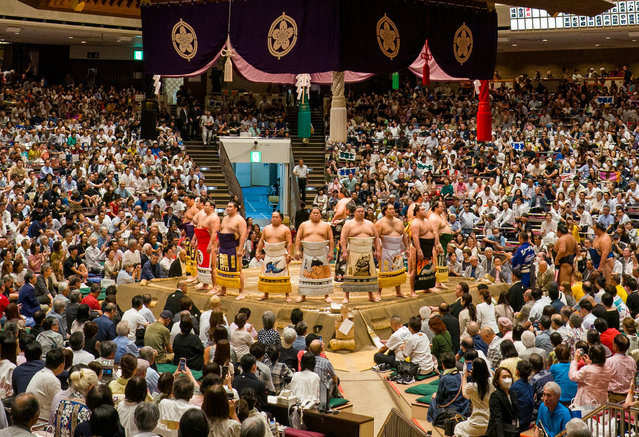 The Grand Sumo Tournament, which was attended by the Duke and Duchess of Edinburgh, at Ryogoku Kokugikan National Sumo Arena in Tokyo, on day one of their visit to Japan on Friday, September 19, 2025. (Photo by Jane Barlow/PA Images via Getty Images)